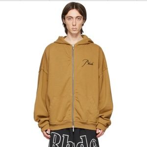 Rhude Tan Zip Hoodie
